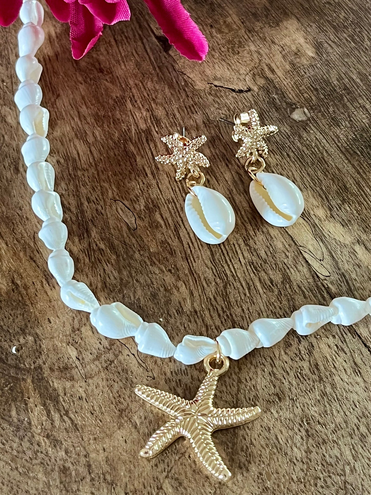Collier coquillages étoile de mer