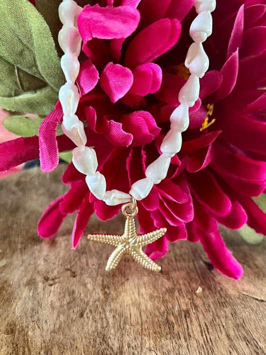 Collier coquillages étoile de mer