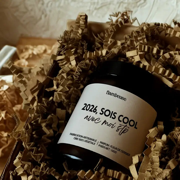 Bougie parfumée "2026, sois cool avec moi stp"