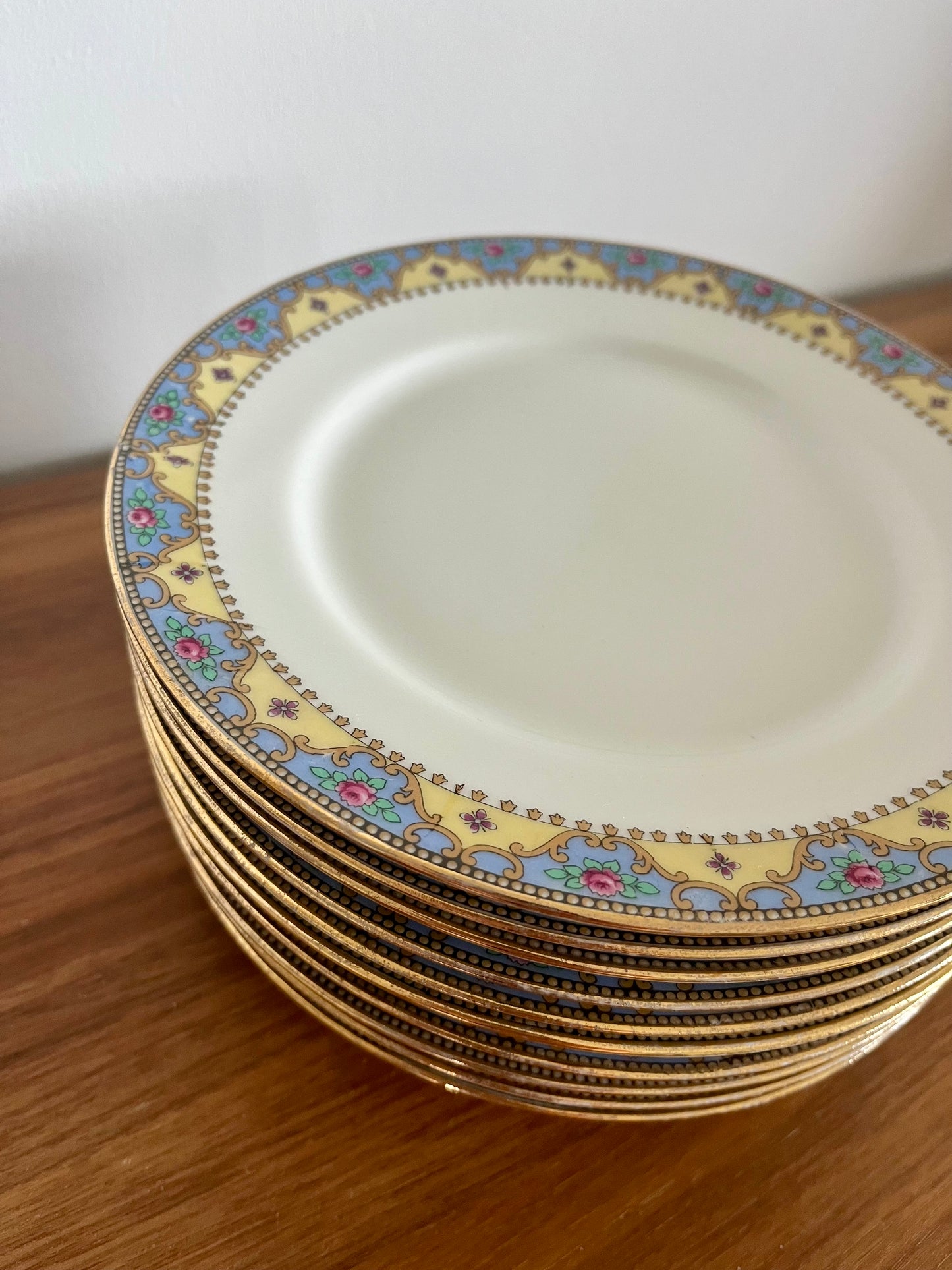 Assiettes à dessert en porcelaine de Limoges – lot de 10