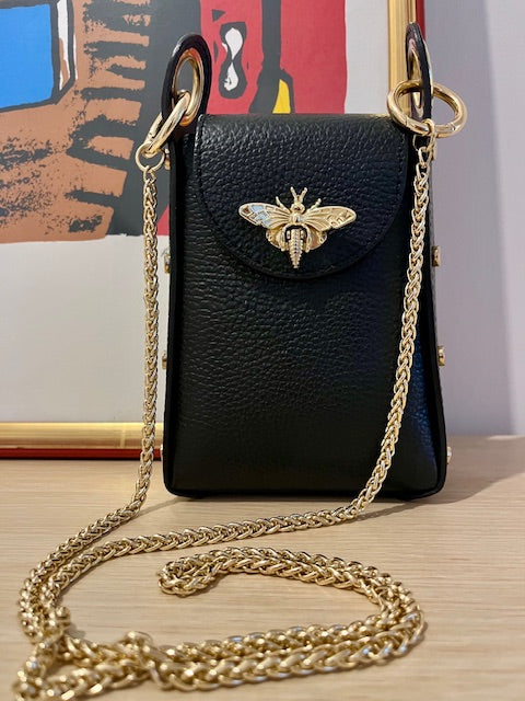 Pochette noire Abeille