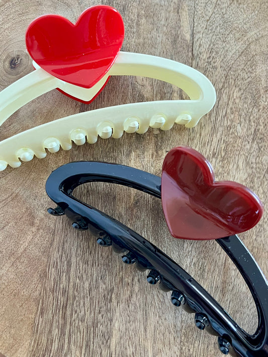 Pince à cheveux coeur