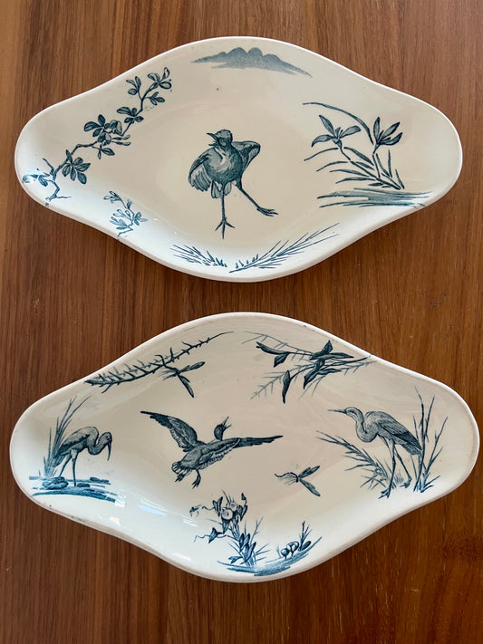 🌿 Légumiers anciens Lunéville – Décor oiseaux & marais