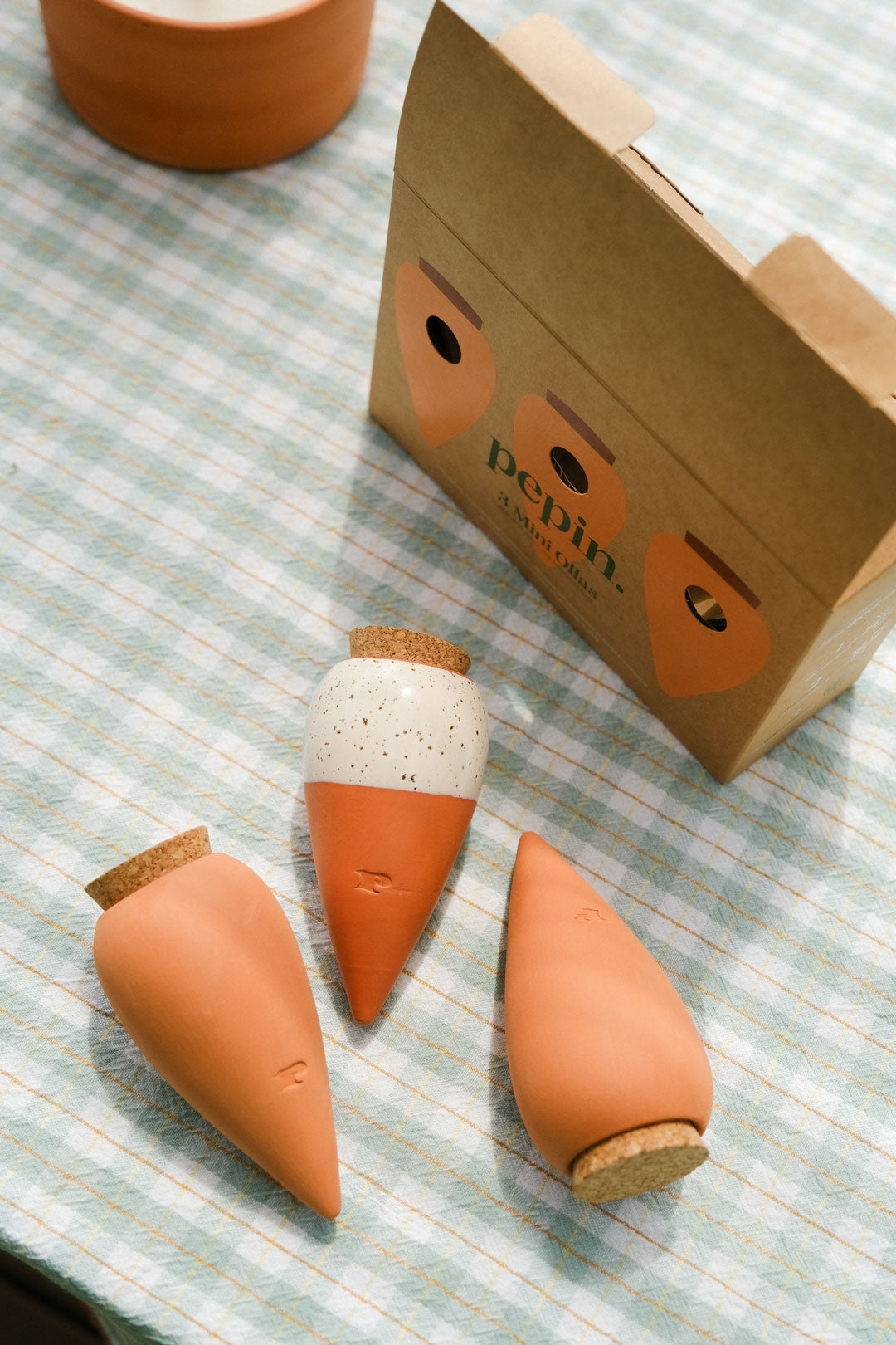 Trio mini Ollas - Terracotta et grainés