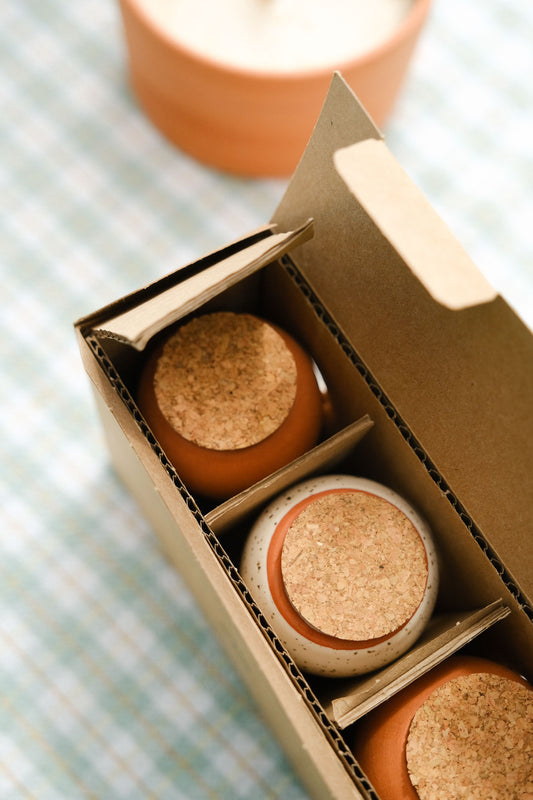 Trio mini Ollas - Terracotta et grainés