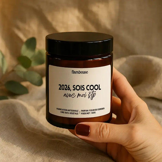 Bougie parfumée "2026, sois cool avec moi stp"