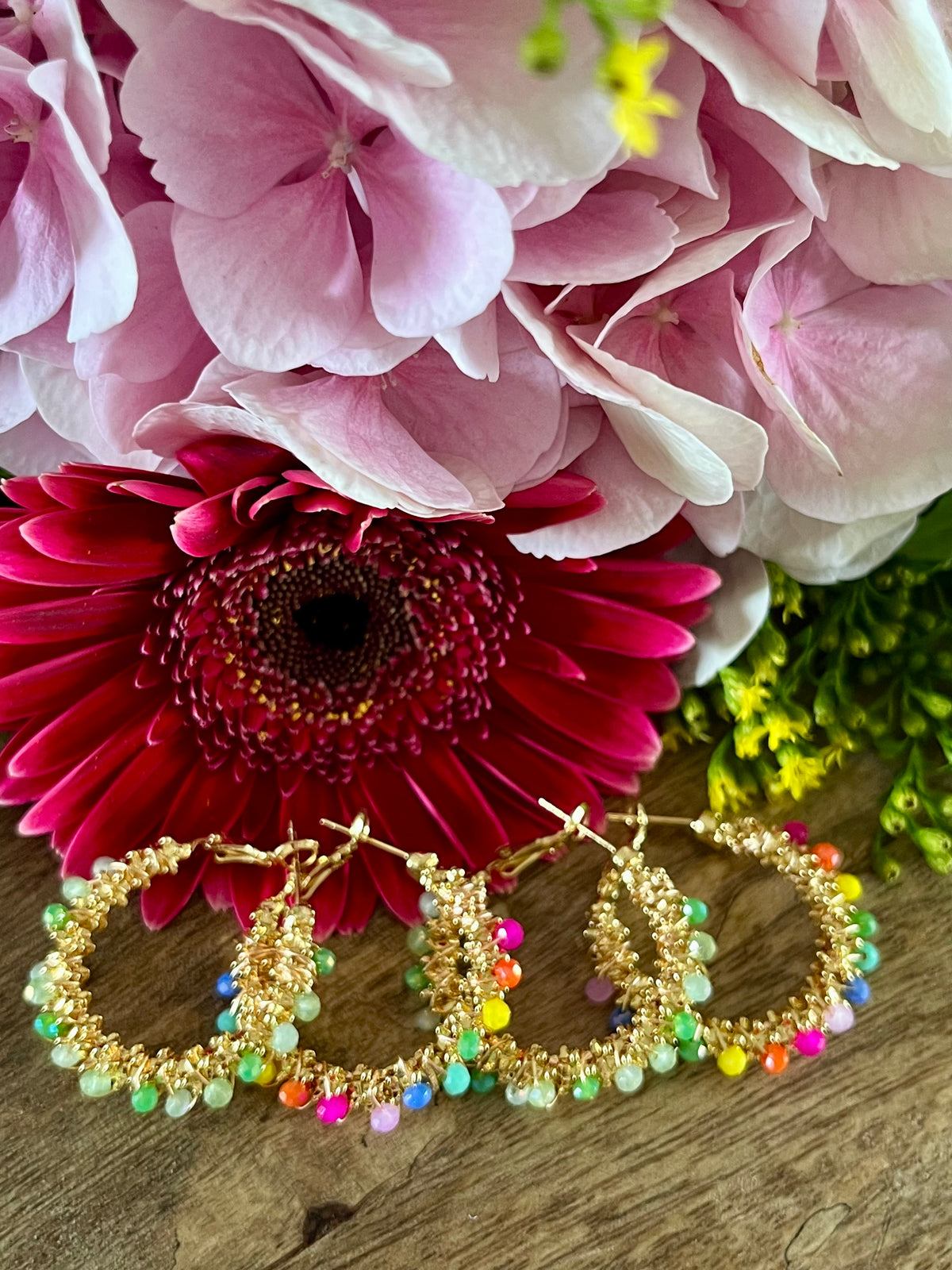 Boucles d’oreilles perles vertes