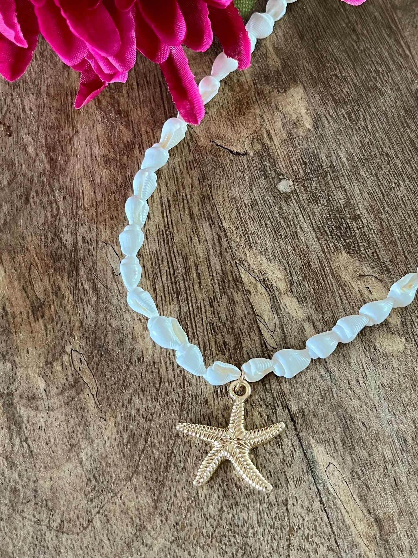 Collier coquillages étoile de mer
