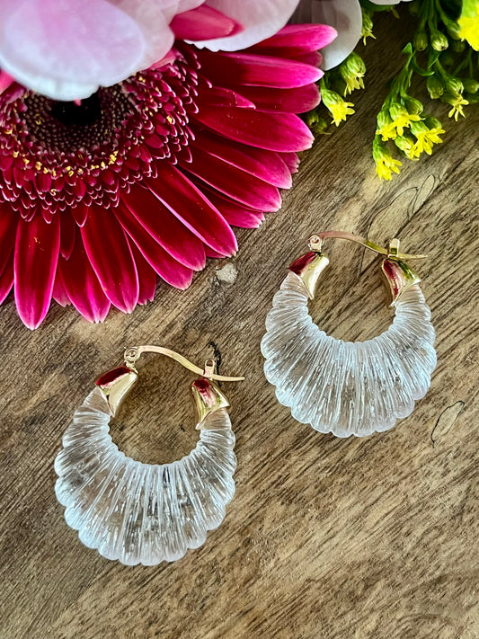 Boucles d’oreilles résine transparente