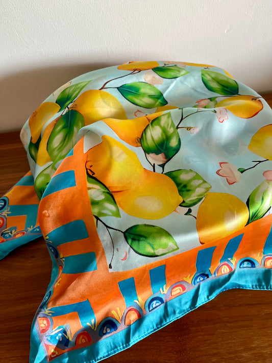 Foulard carré Citron