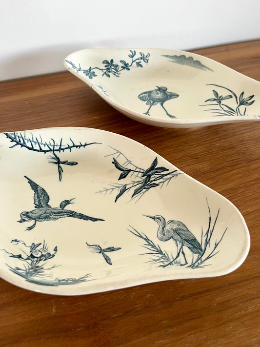 🌿 Légumiers anciens Lunéville – Décor oiseaux & marais