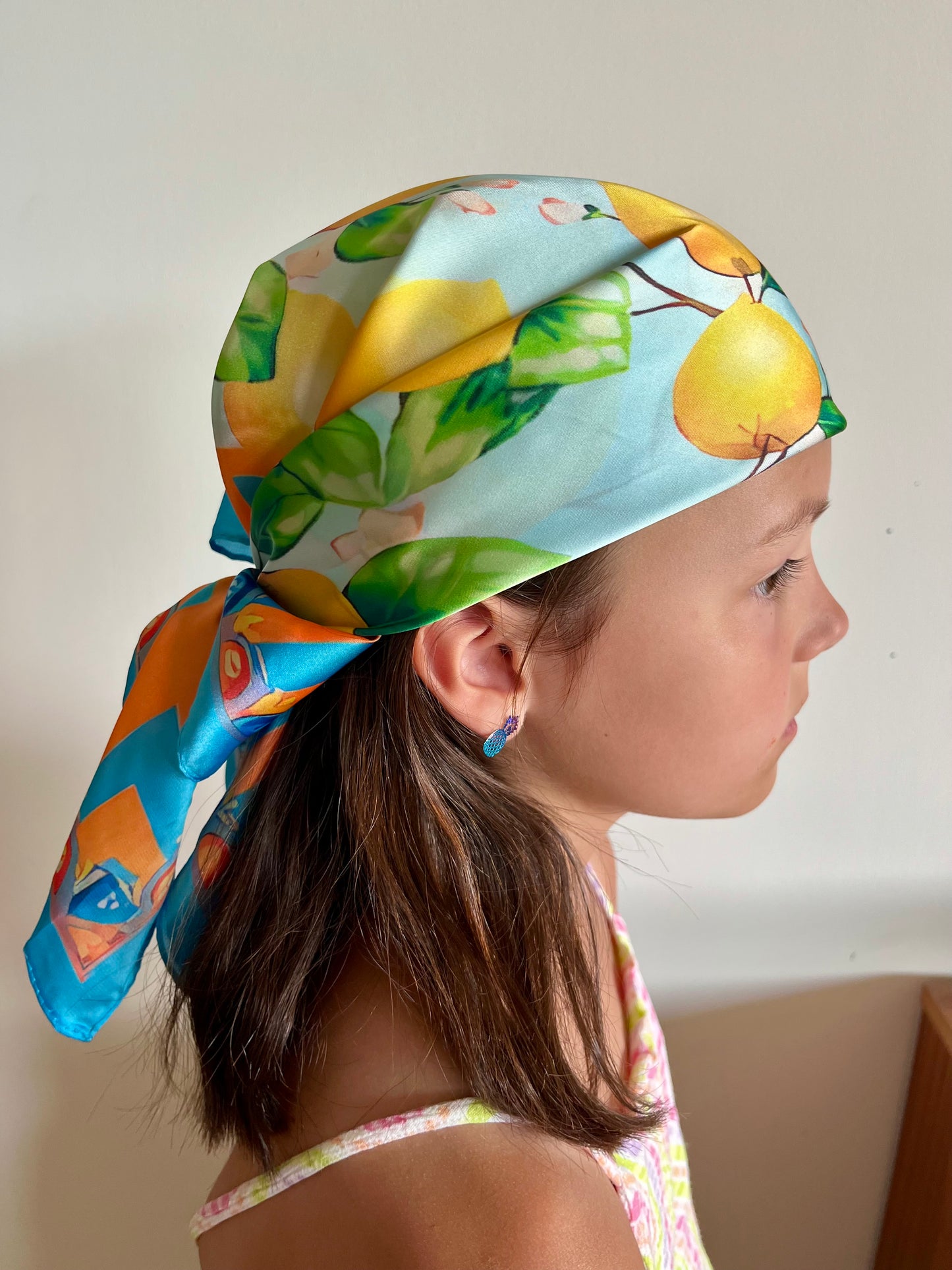 Foulard carré Citron