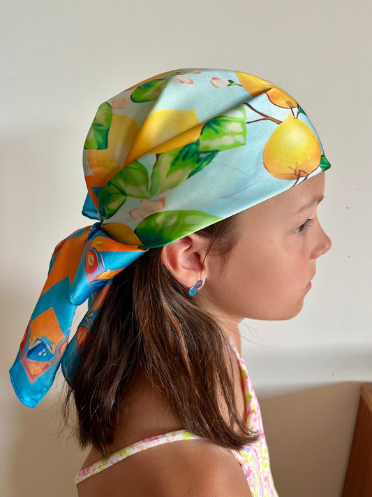 Foulard carré Citron