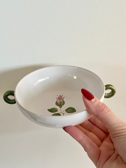 Bols vintage en faïence – décor roses peint à la main (lot de 6)