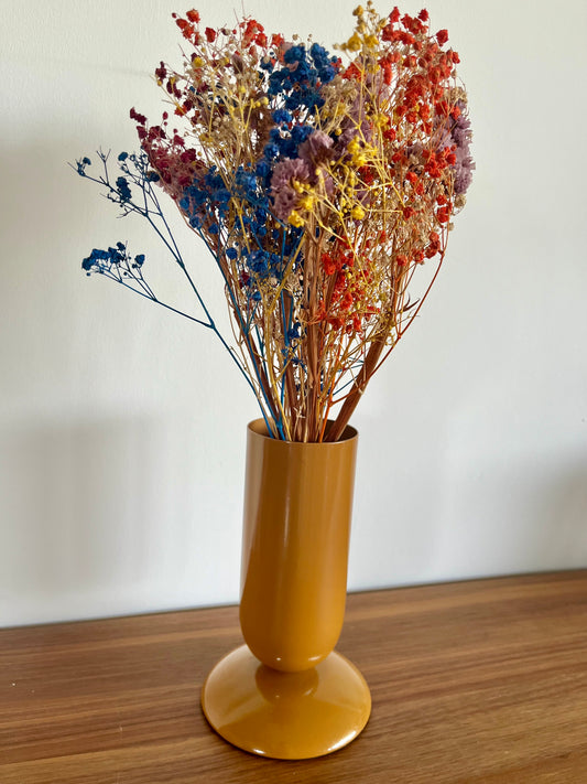 Vase rétro jaune moutarde