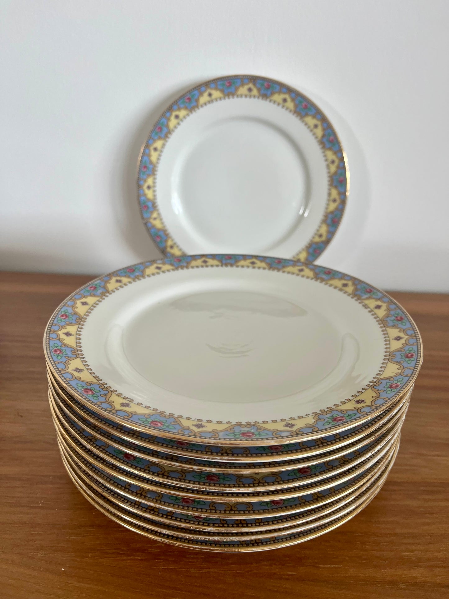 Assiettes à dessert en porcelaine de Limoges – lot de 10