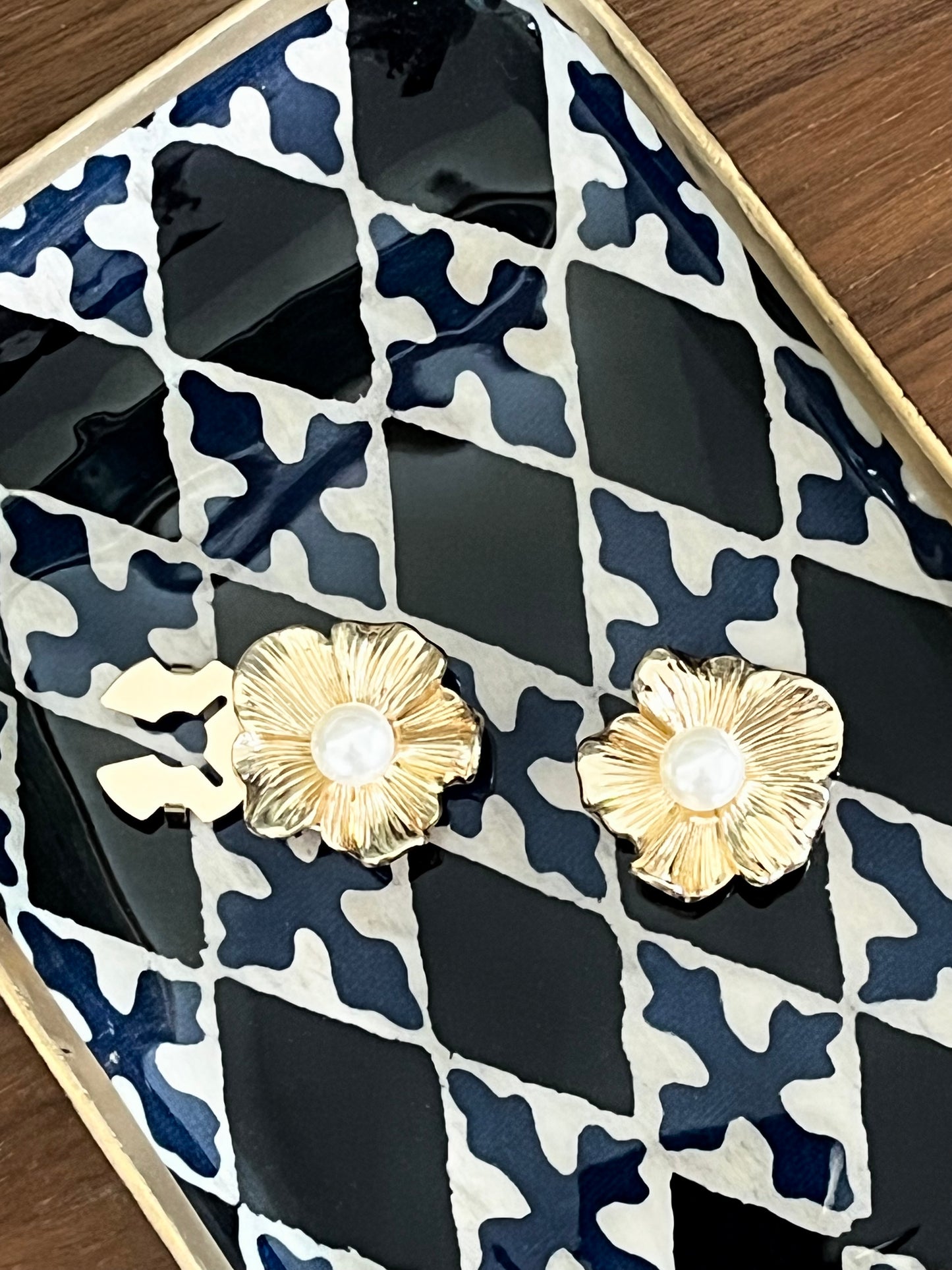 Bijoux de boutons Dorés nacrés