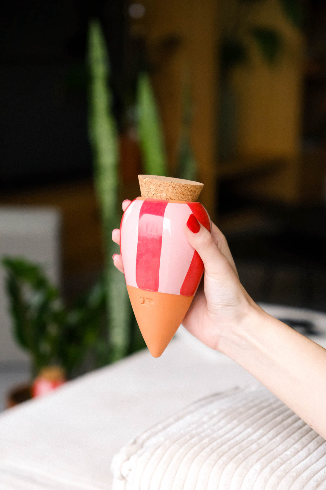 Olla - Rayé rose&rouge