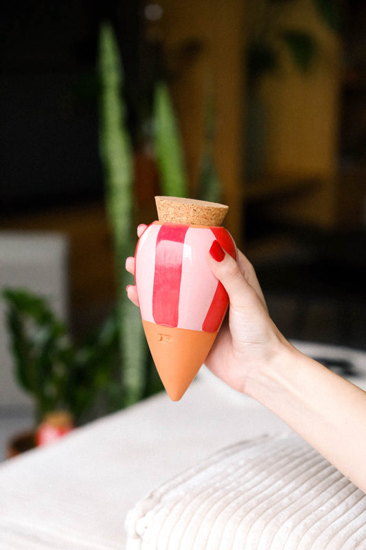 Olla - Rayé rose&rouge