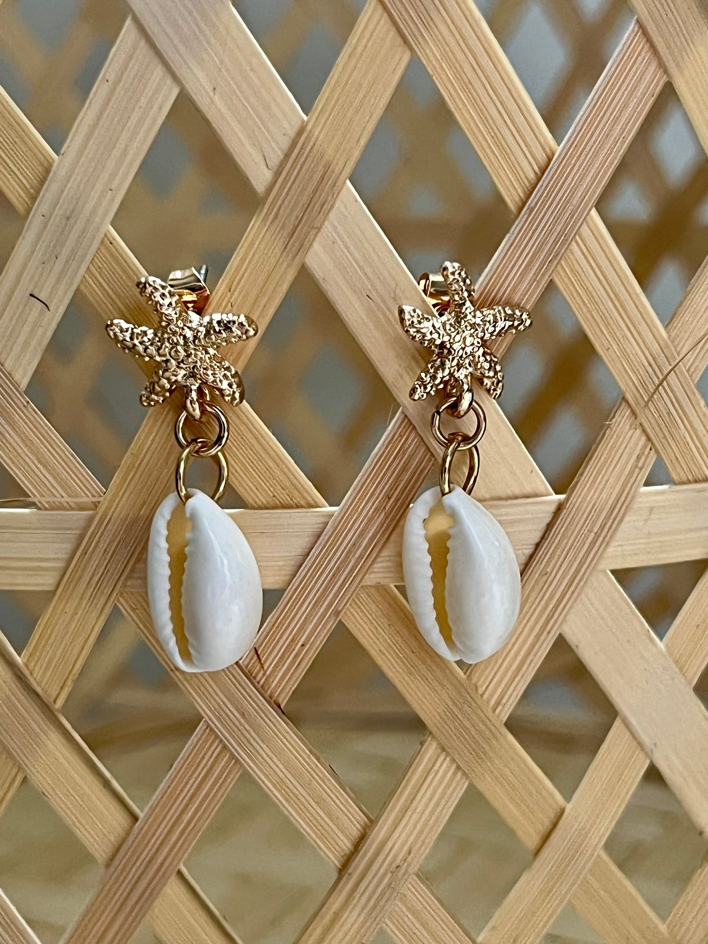 Boucles d’oreilles coquillages étoile de mer