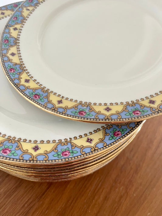 Assiettes à dessert en porcelaine de Limoges – lot de 10