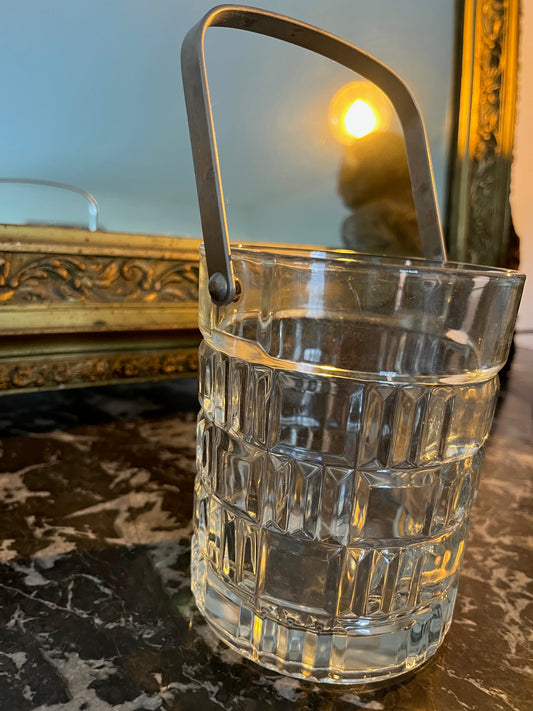 Seau à glaçons en verre - occasion