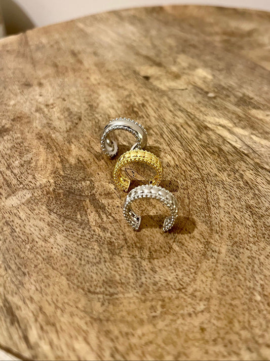 Earcuff argentée My Heart