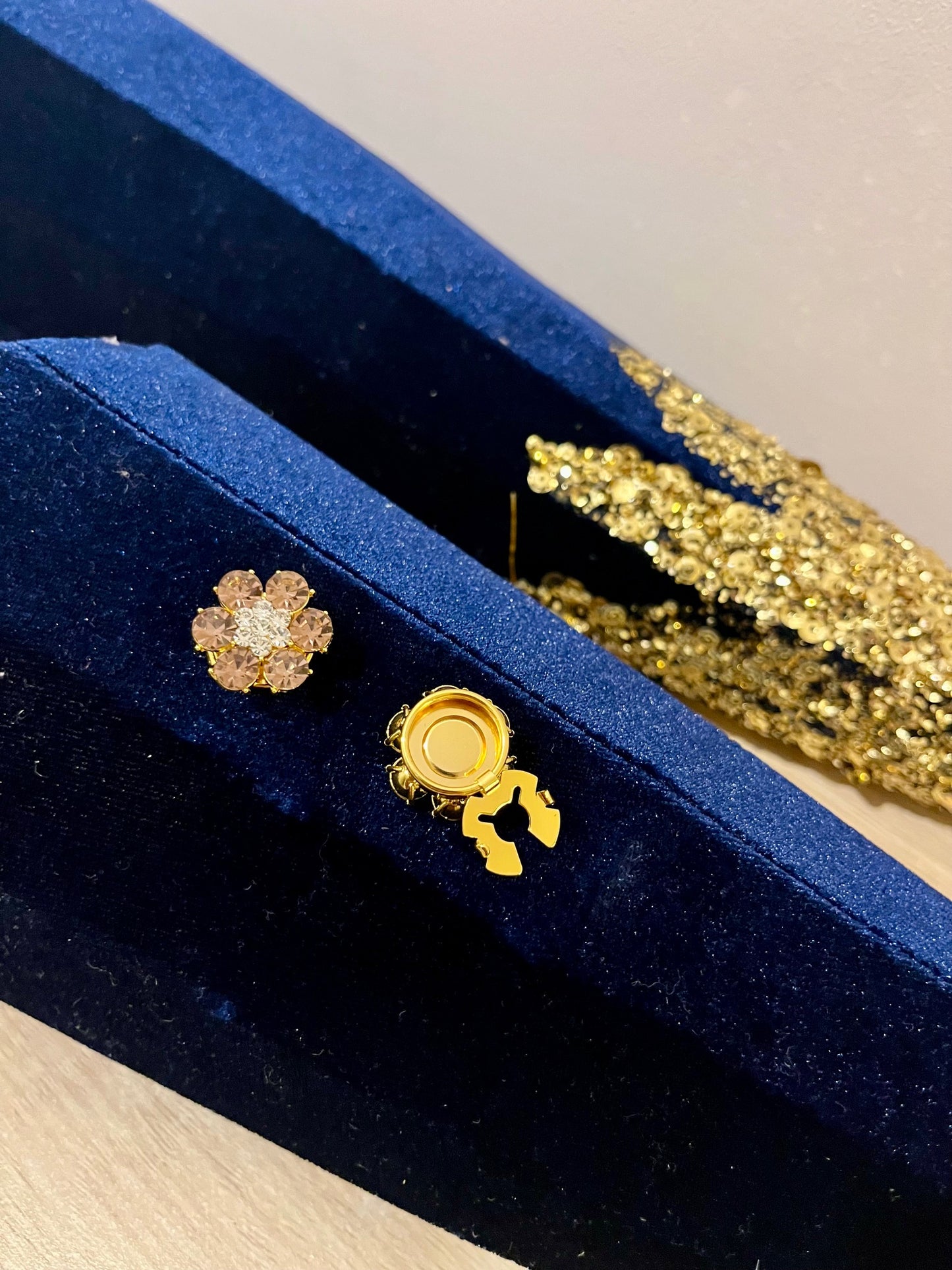 Bijoux de boutons Vieux rose