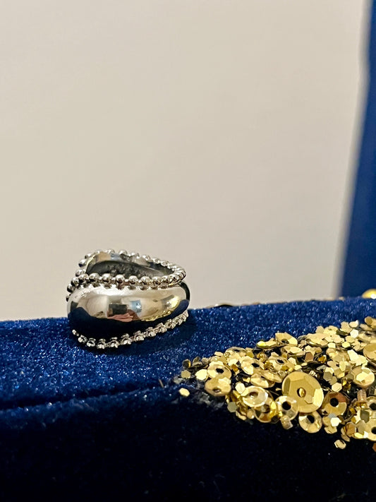 Earcuff argentée Brilliant