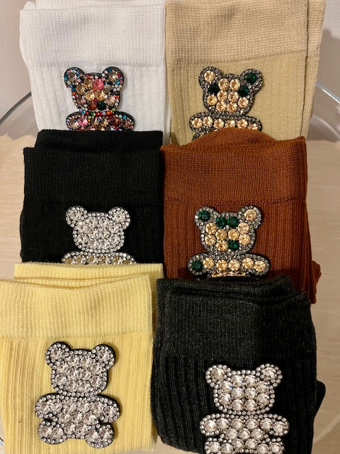 Chaussettes Ourson strass