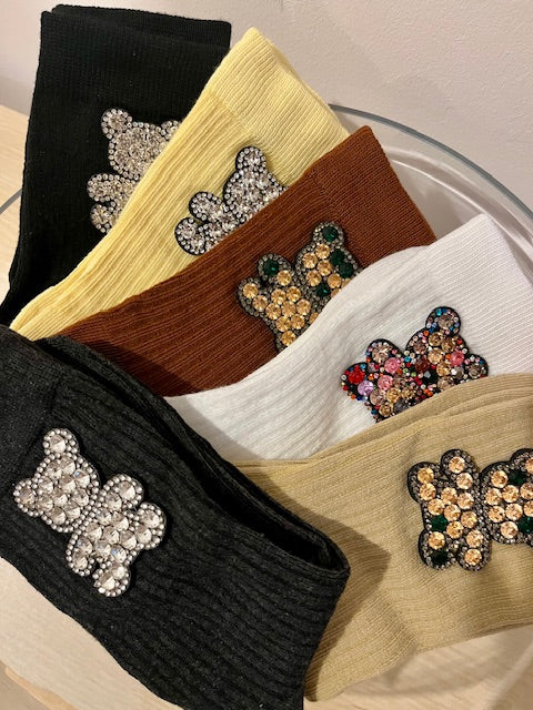 Chaussettes Ourson strass