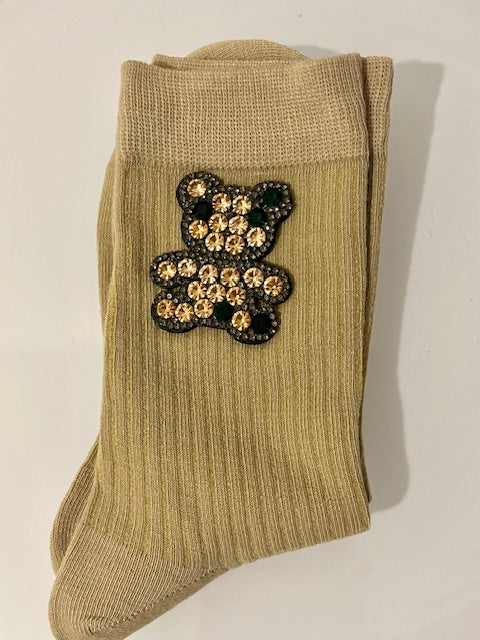 Chaussettes Ourson strass