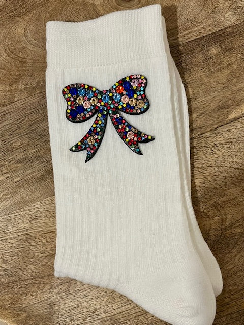 Chaussettes Noeud strass