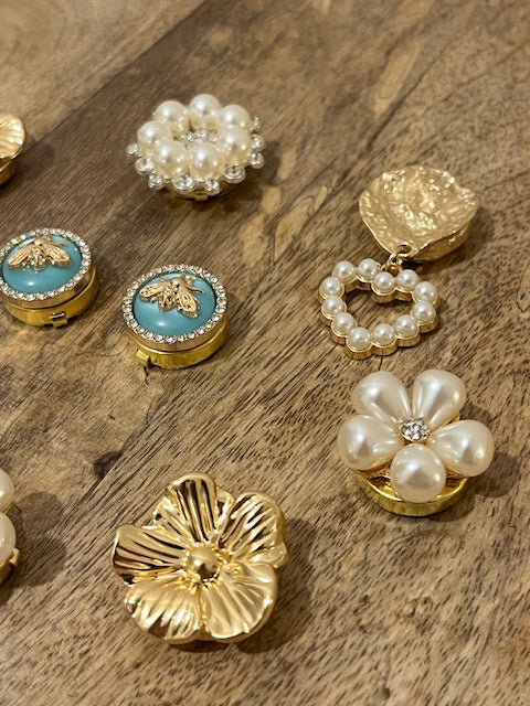 Bijoux de boutons Terre mer