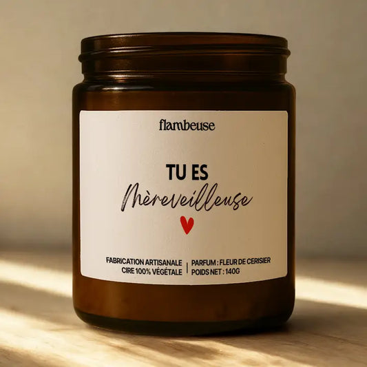 Bougie parfumée Senteur Fleurs de cerisier - Maman