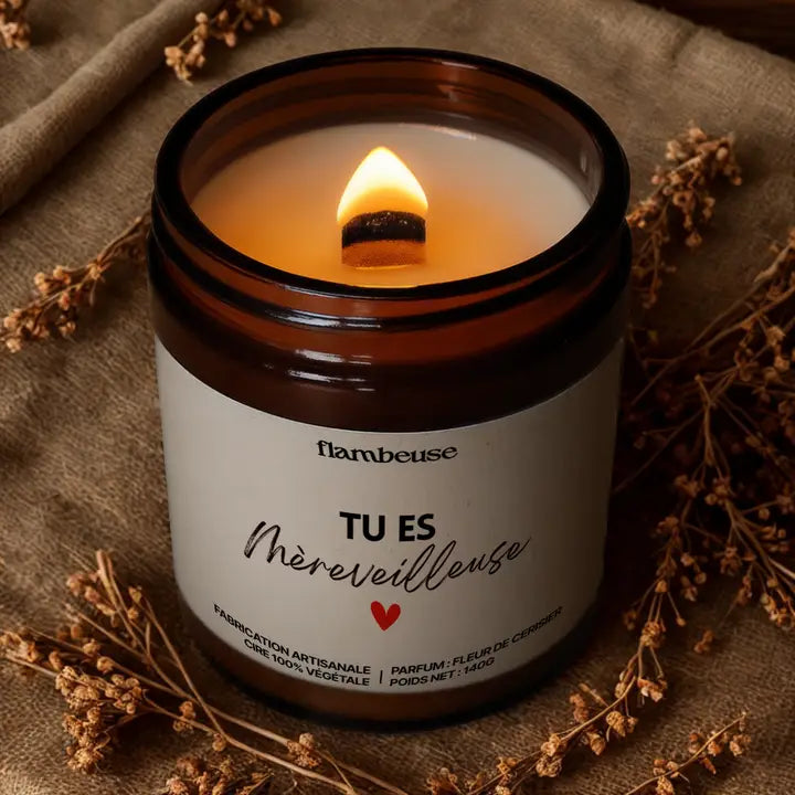 Bougie parfumée Senteur Fleurs de cerisier - Maman